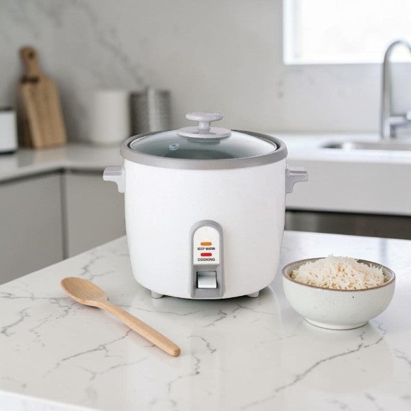 6 Cup Kitchen Rice Cooker and Steamer with Glass Lid