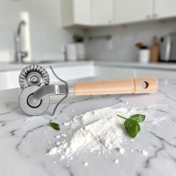 Double Wheel Pastry Cutter Tool for Kitchen Baking