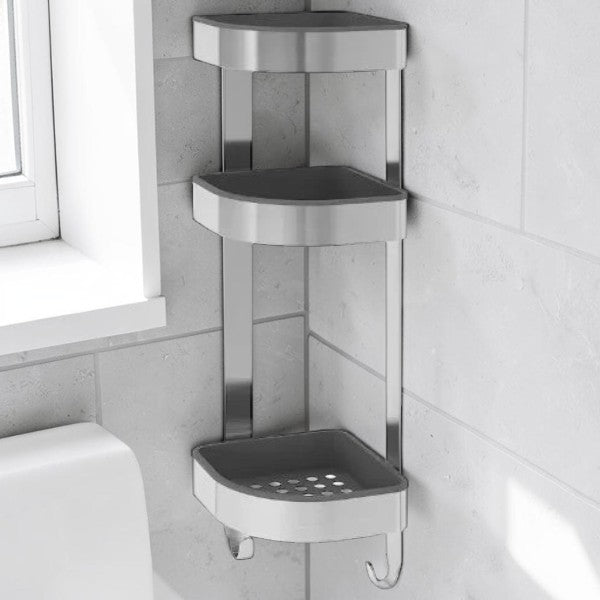 Stainless Steel Corner Shower Shelf for Bathroom Storage