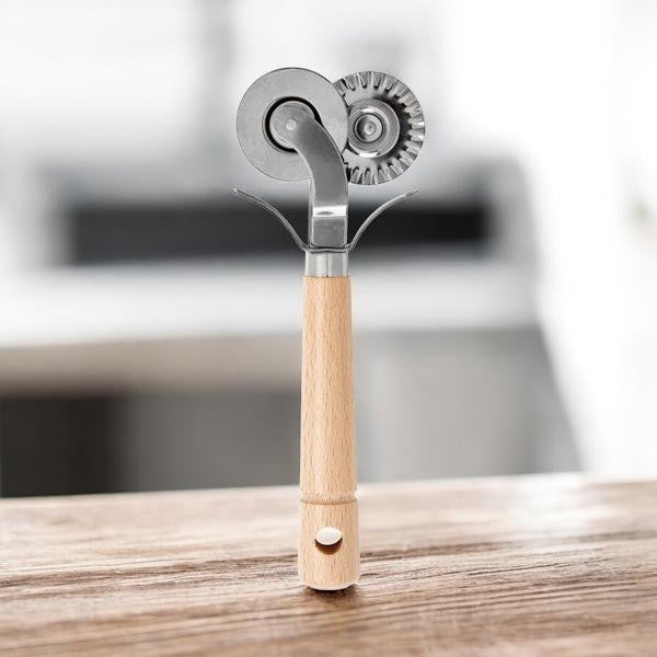 Double Wheel Pastry Cutter Tool for Kitchen Baking