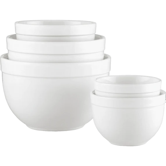 5 Piece Ceramic Nesting Mixing Bowl Set for Kitchen