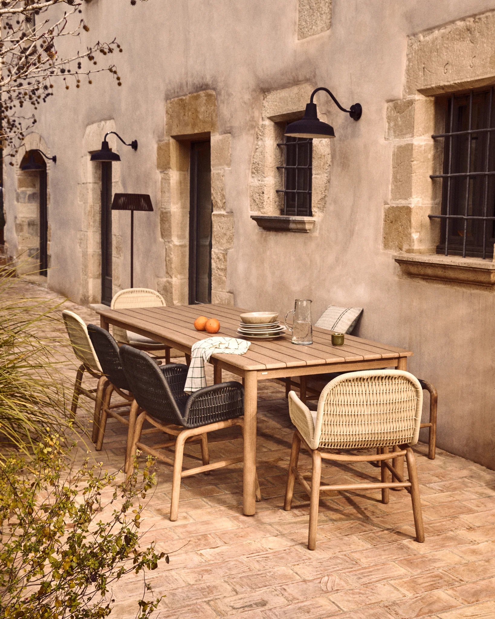 Solid Acacia Wood Outdoor Dining Table, 94.5" x 39.5"