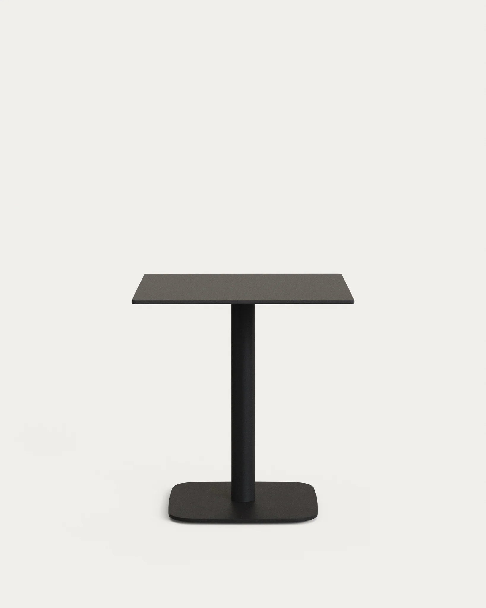 Square Outdoor Dining Table with Metal Base, 27" x 27"