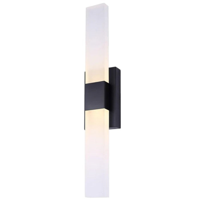 Vertical LED Wall Light Black Acrylic Panel, Wall Light