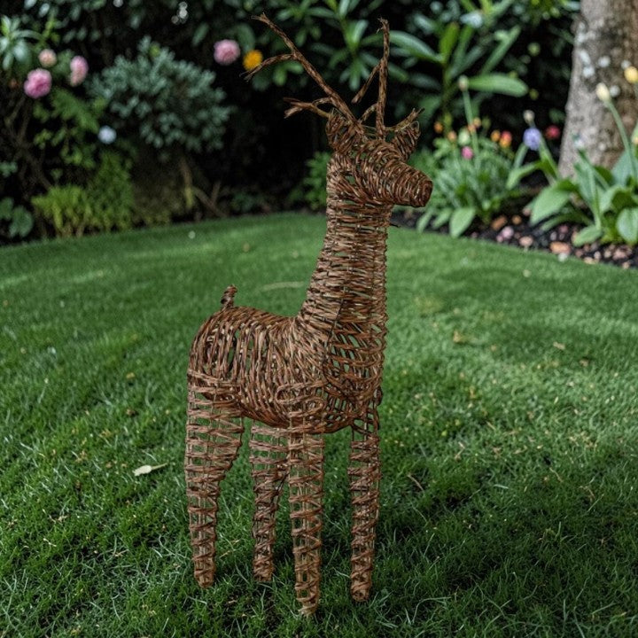 LED Reindeer Light Set Woven Finish, Garden Lighting