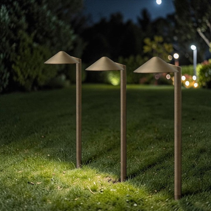 LED Pathway Light, Matte Bronze Brass, Garden Lighting