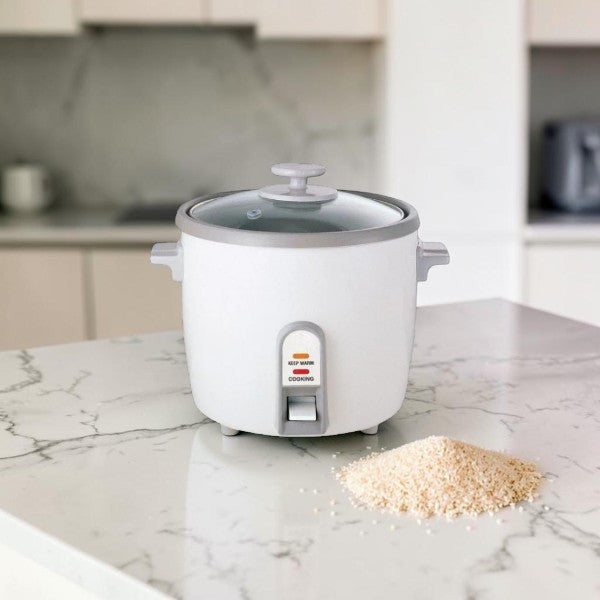 6 Cup Kitchen Rice Cooker and Steamer with Glass Lid