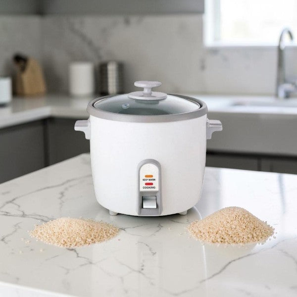 6 Cup Kitchen Rice Cooker and Steamer with Glass Lid