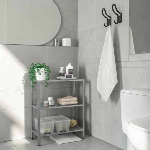 3 Tier Metal Storage Shelving Unit for Indoor and Outdoor Use