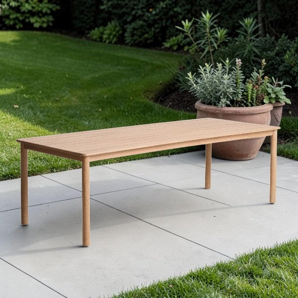 Solid Acacia Wood Outdoor Dining Table, 94.5" x 39.5"