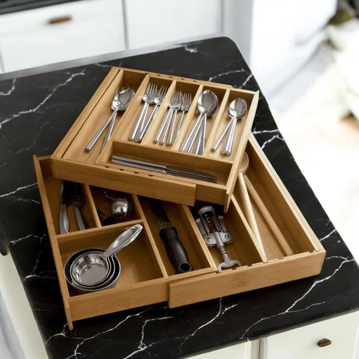 Expandable Bamboo Drawer, Organizer Tray