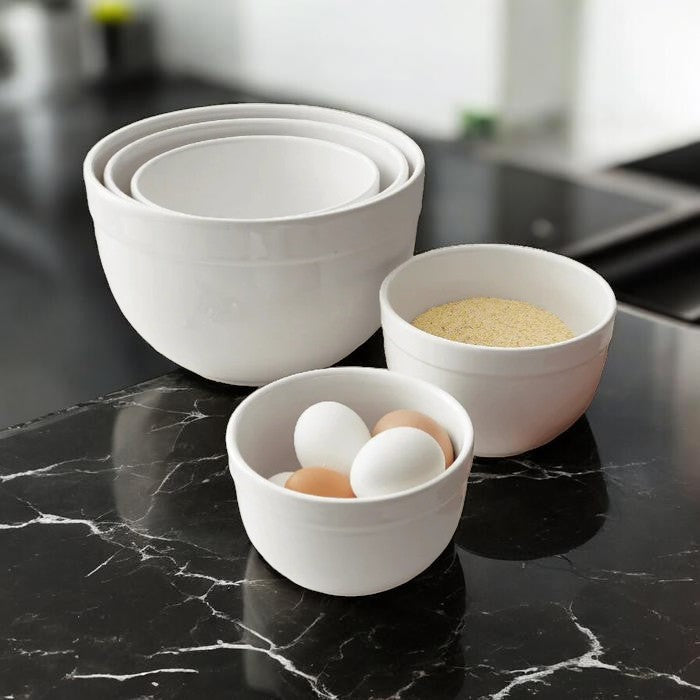 5 Piece Ceramic Nesting Mixing Bowl Set for Kitchen