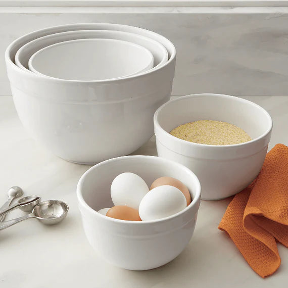 5 Piece Ceramic Nesting Mixing Bowl Set for Kitchen