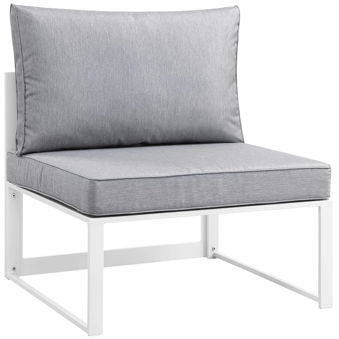 7 Piece Outdoor Aluminum Patio Sectional Sofa Set with Cushions and Coffee Table