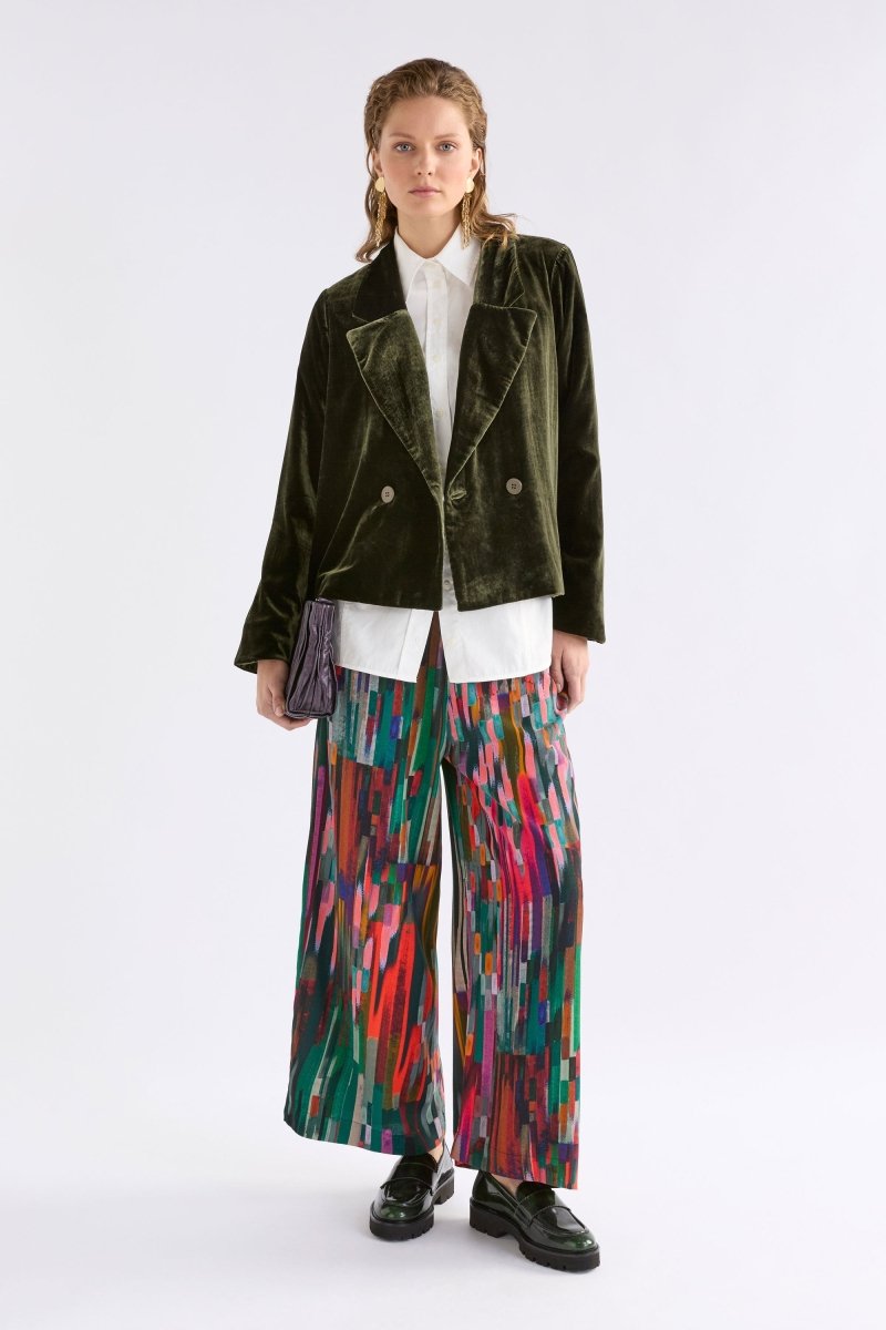 Suuri Double Breasted Blazer Jackets - ELK | DEEP OLIVE