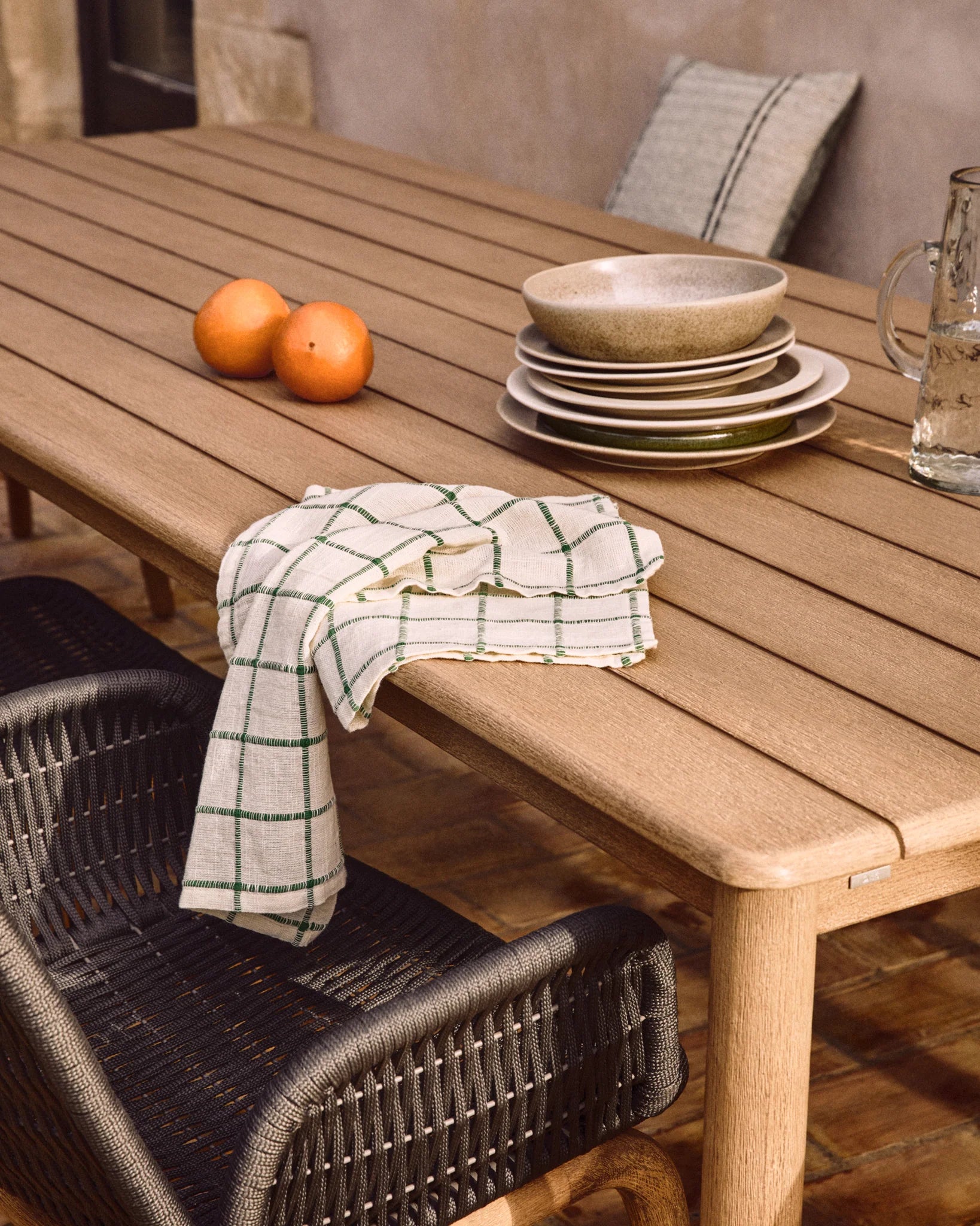 Solid Acacia Wood Outdoor Dining Table, 94.5" x 39.5"