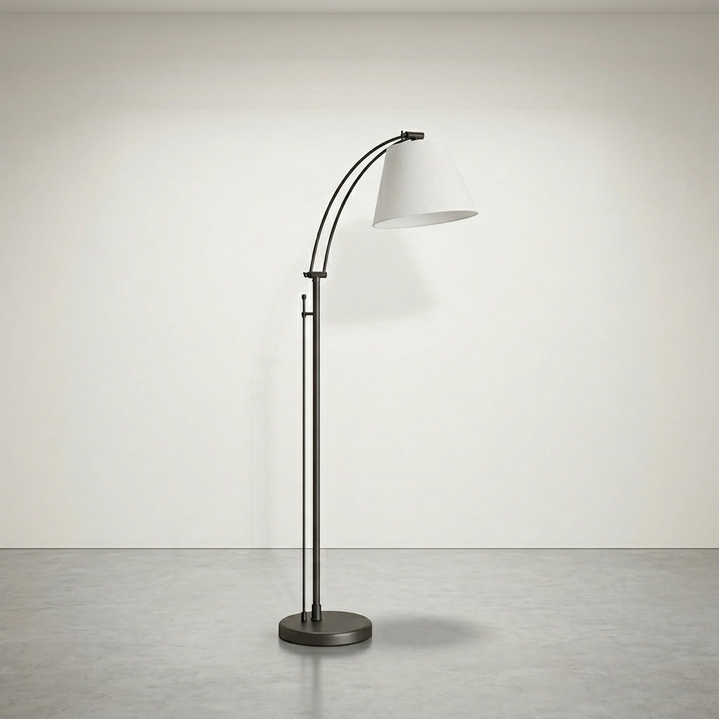 Adjustable Arc Floor Lamp Black Metal Frame, Floor Lamp