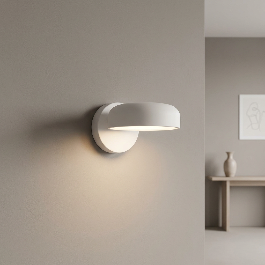 Modern LED Wall Light, White Acrylic Shade, Wall Light