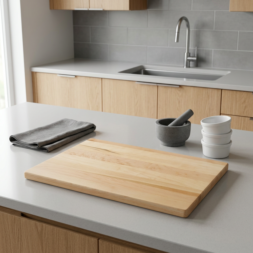 Solid Maple Wood Cutting Board for Kitchen Prep