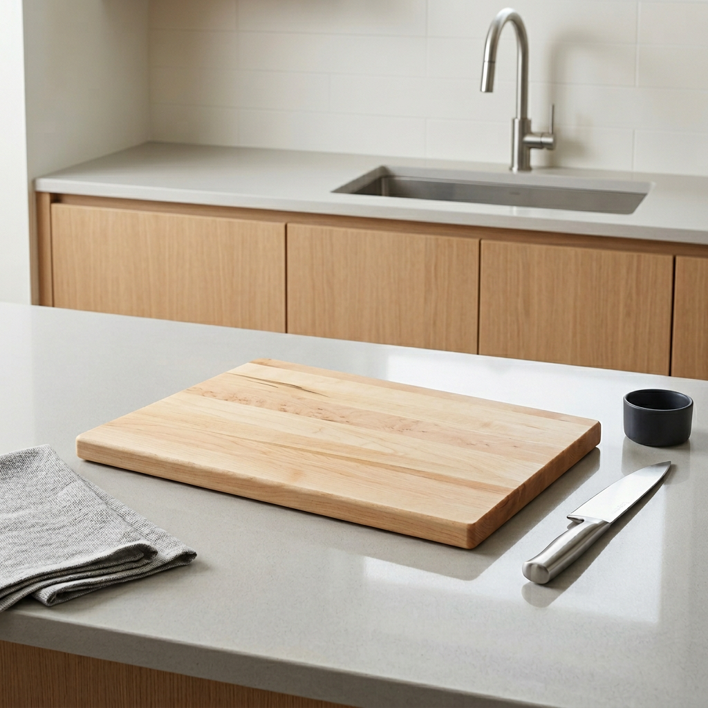 Solid Maple Wood Cutting Board for Kitchen Prep
