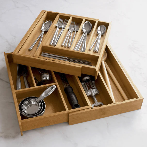 Expandable Bamboo Drawer, Organizer Tray