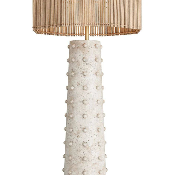 Natural Woven Shade Floor Lamp Stone Base, Floor Lamp