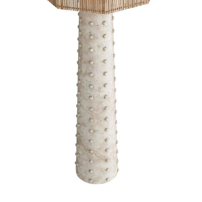 Natural Woven Shade Floor Lamp Stone Base, Floor Lamp
