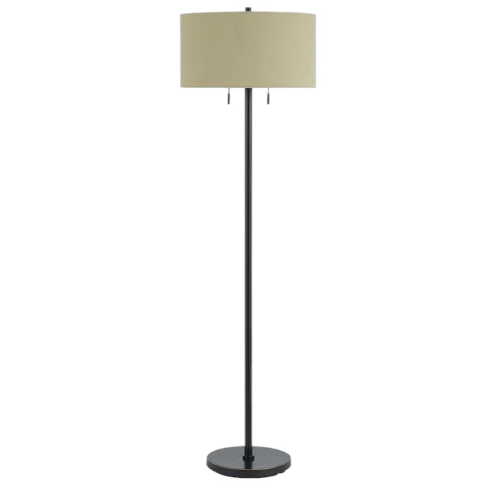 Dual Light Floor Lamp Dark Bronze Metal Base, Floor Lamp