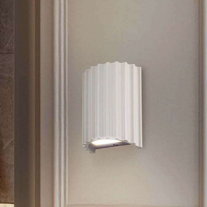 Ribbed Stone Finish, LED Wall Light Modern Sconce, Wall Light