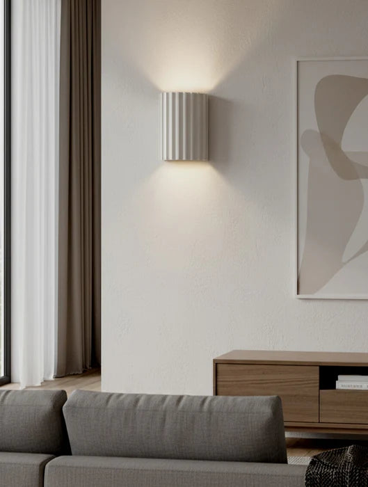 Ribbed Stone Finish, LED Wall Light Modern Sconce, Wall Light