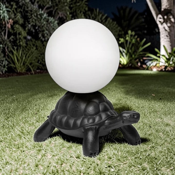 Turtle Base, LED Globe Lamp White Polyethylene, Garden Lighting