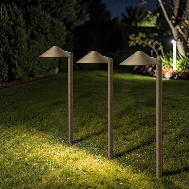 LED Pathway Light, Matte Bronze Brass, Garden Lighting