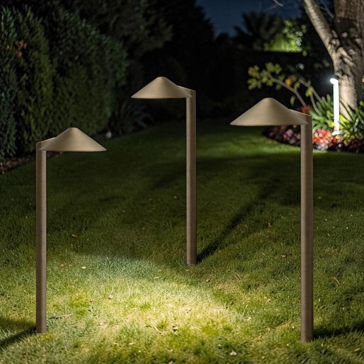 LED Pathway Light, Matte Bronze Brass, Garden Lighting