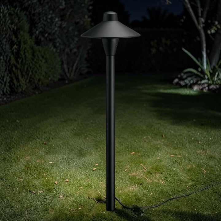 Black Brass LED Pathway Light, 23 Inch Garden Lighting